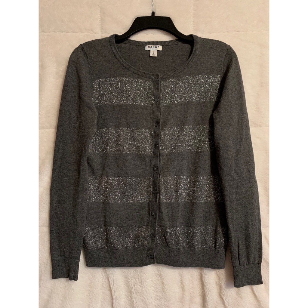 Gray Button Down Sweater